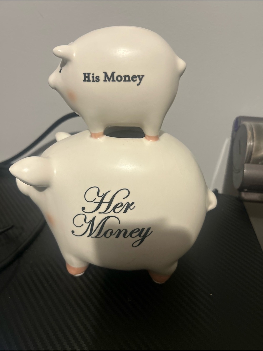 His Money / Her Money Stacked Ceramic Piggy BankBrand/Manufacturer: Young